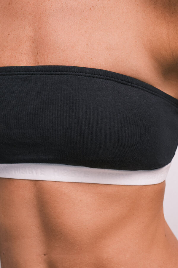 HI&BYE Crni top bandeau grudnjak Crna