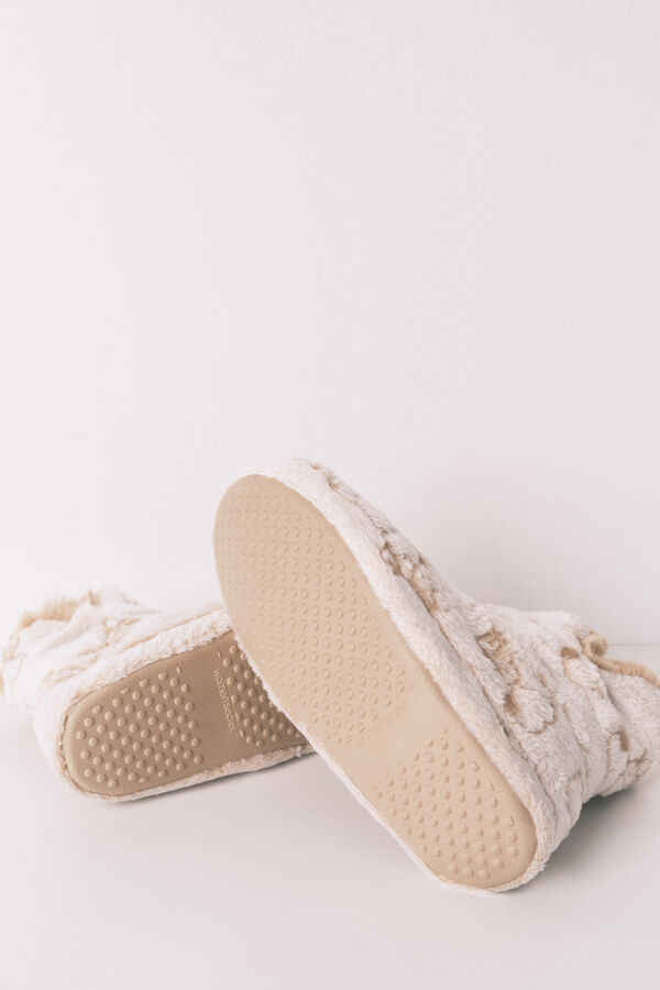 Women'secret Visoke sobne papuče sa Snupijem Bež