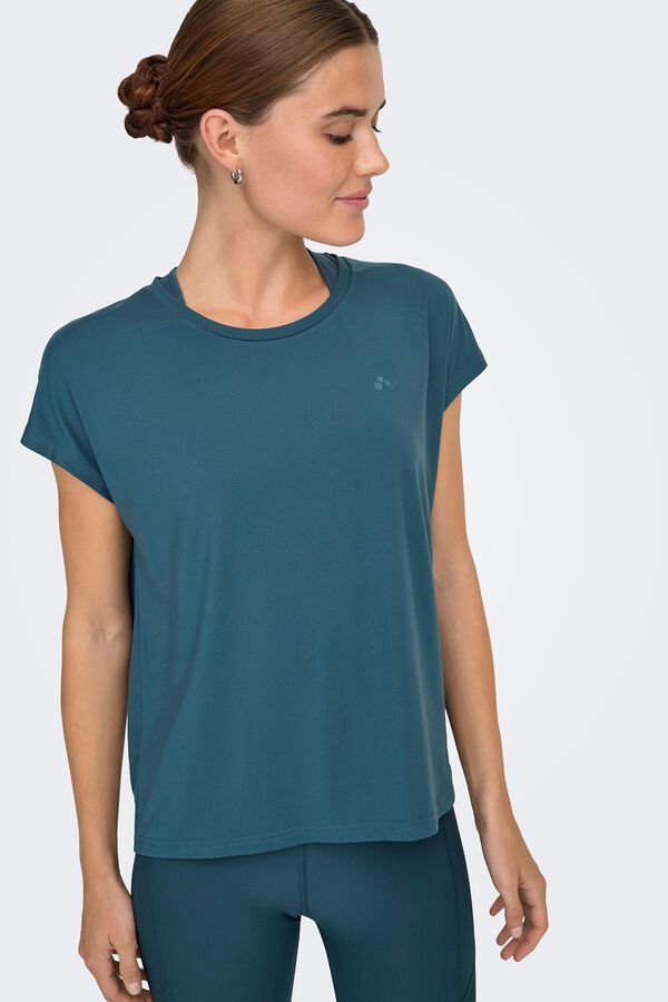 Only Play Camiseta manga corta deportiva azul