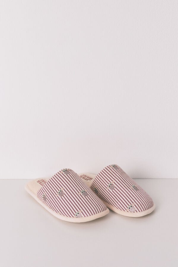 Women'secret Grogu prugaste sobne papuče Narandžasta