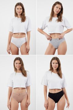 Trendyol Pack de 4 bragas altas con lazo