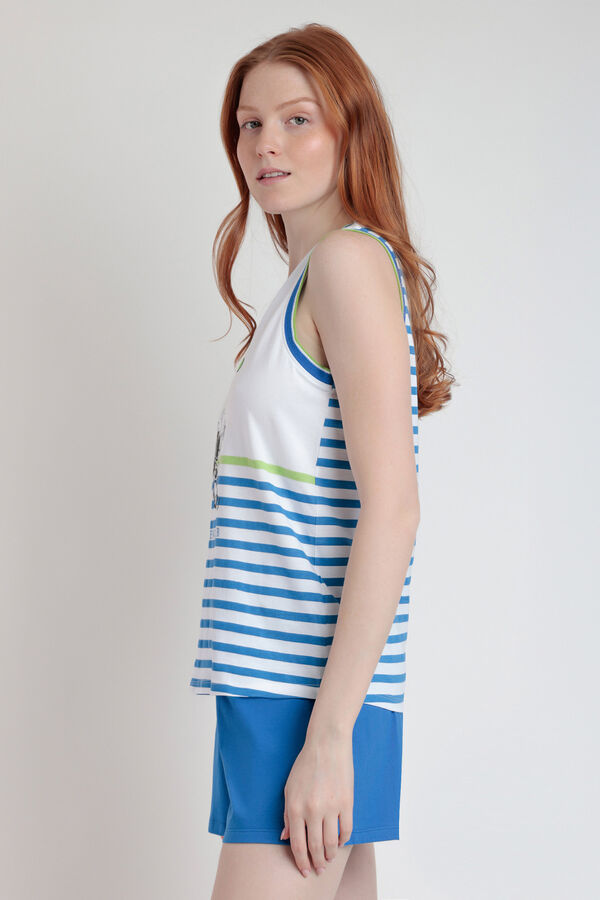 Admas Tennislub Snoopy sleeves Short Pyjamas blue