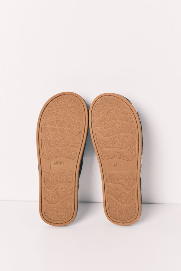 Women'secret Zapatillas casa cuadros azul