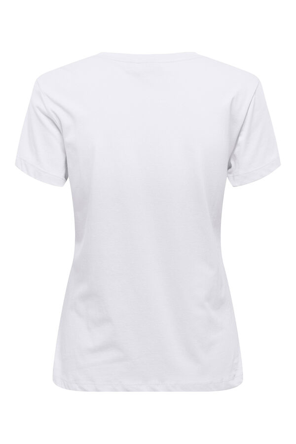 Only Play Camiseta b&aacute;sica algod&oacute;n blanco