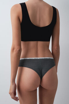 Women'secret Pack 7 bragas brasile&ntilde;a algod&oacute;n estampado B&W