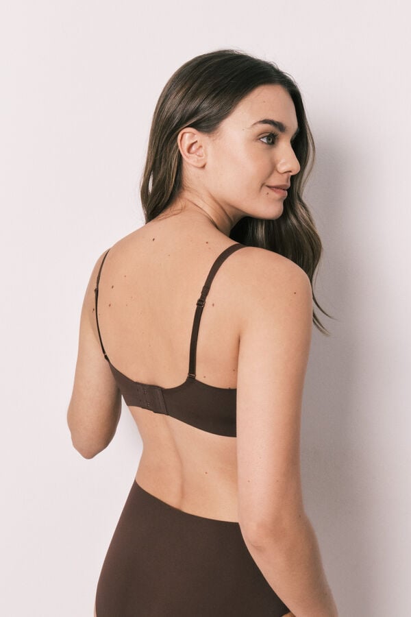 Women'secret Burgundy plain clean cut halterneck top printed