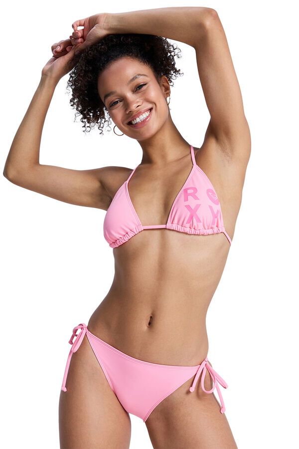 Roxy Plain triangle bikini set pink
