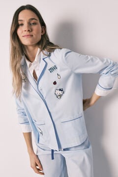 Women'secret Plava pamučna Hello Kitty ko&scaron;ulja pidžama