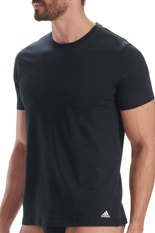 Adidas Pacote de 2 camisetas masculinas Adidas preto