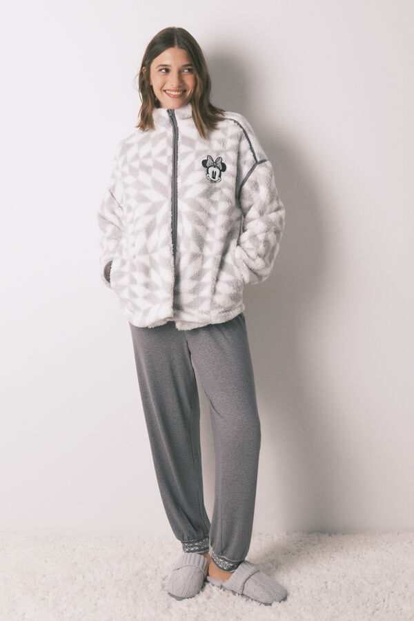 Women'secret Kratki krzneni kućni ogrtač sa print Mini  Print