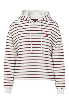 Pieces Sweatshirt com riscas e bordado