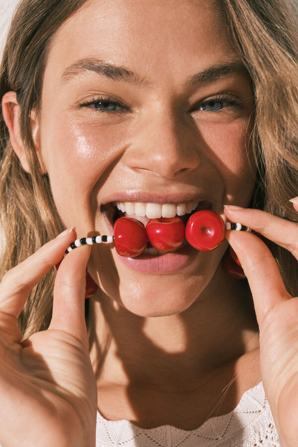 Women'secret Colar cerejas vermelho