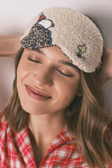 Women'secret Snoopy szintetikus bárányszőr alvómaszk bézs