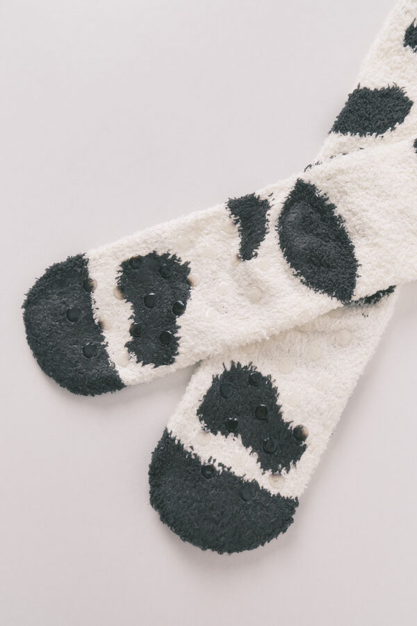 Women'secret Duge čarape sa 3D printom čarape Bela