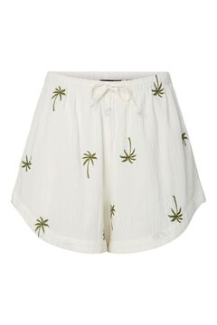 Pieces Shorts algod&oacute;n org&aacute;nico bordado