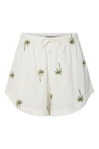 Pieces Shorts algod&oacute;n org&aacute;nico bordado