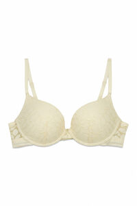 Women'secret GORGEOUS bež čipkasti push-up grudnjak