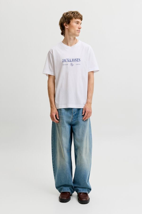 Jack & Jones T-shirt regular em algod&atilde;o branco