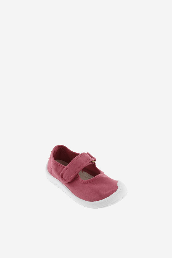 Victoria Merceditas barefoot lona tintada fucsia