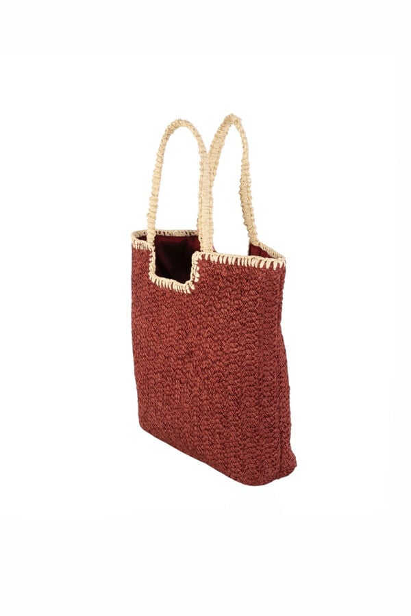 Kbas Tote fibra natural burdeos