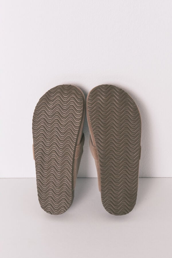 Women'secret Braon eko sobne papuče Boja Kože