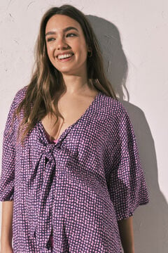 Women'secret Kratka kimono tunika sa printom na tufne