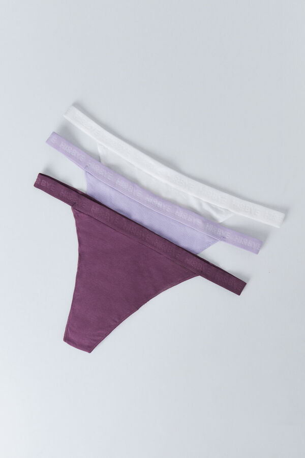 HI&BYE Paket od 3 ljubičaste, lila i bele japanke Bela