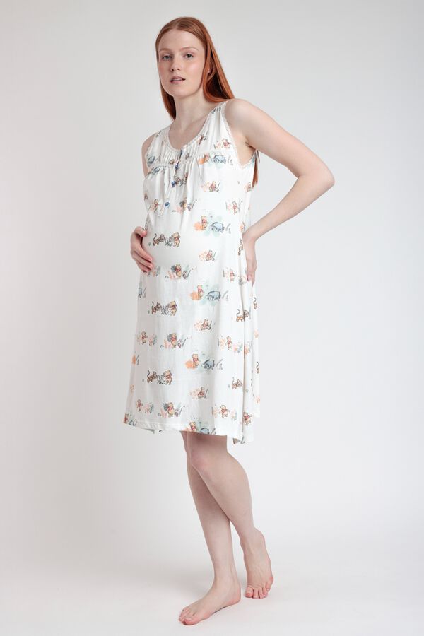 Admas Winnie the Pooh maternity nightgown grey