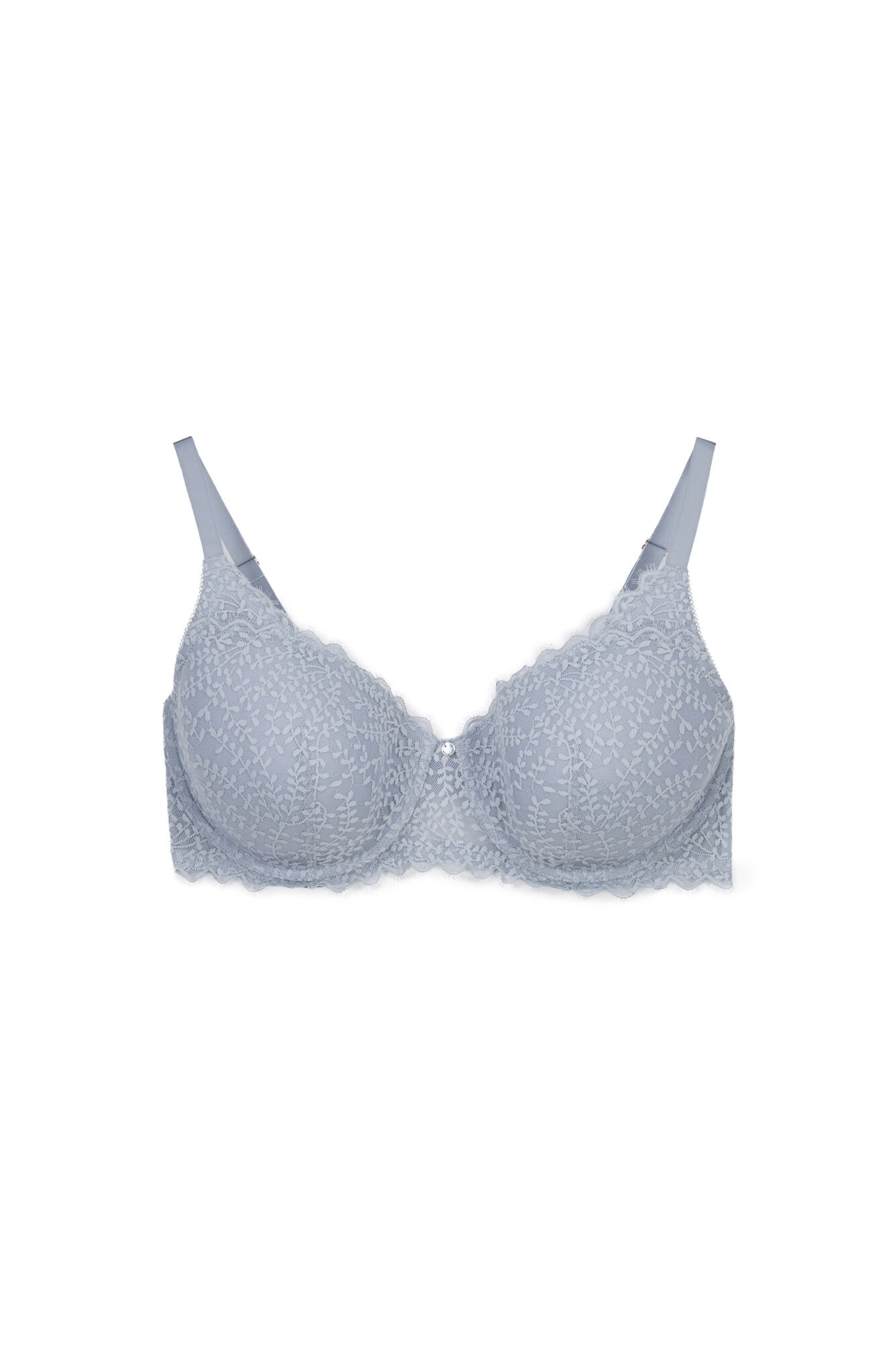 Women'secret Plavi čipkasti balkonet grudnjak sa punjenjem BEAUTIFUL