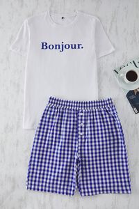 Trendyol Conjunto de pijama corto cuadros