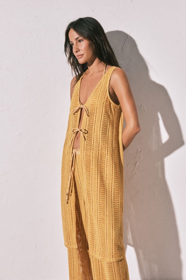 Women'secret &Scaron;arena heklana duga otvorena tunika Print