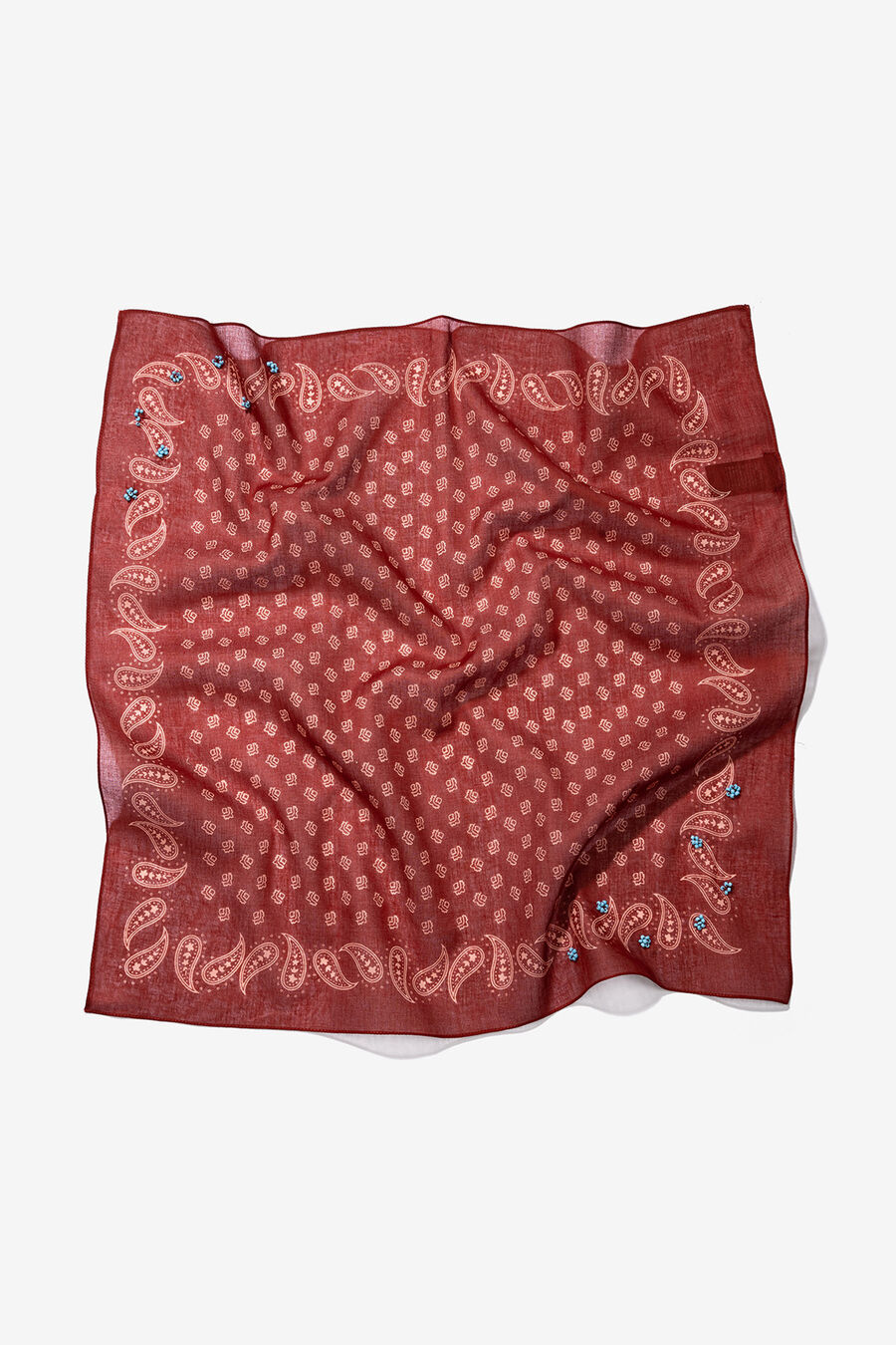 Bandana paisley con cuentas