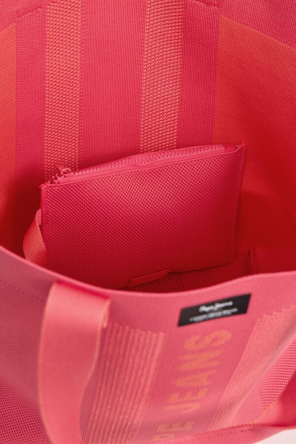 Pepe Jeans Mala tote bag em malha t&eacute;cnica vermelho