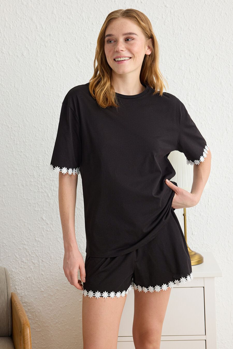 Conjunto de pijama bies flores