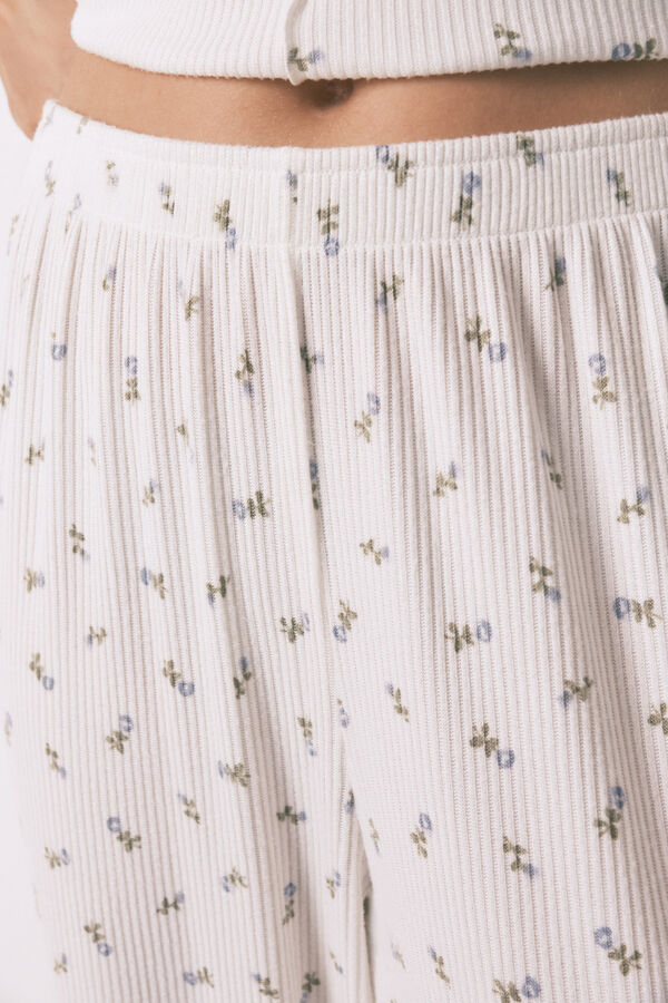 Women'secret Pijama comprido Mafalda patchwork 100% algod&atilde;o  bege