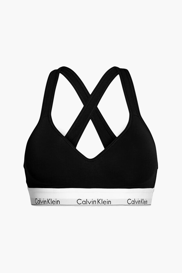Womensecret Calvin Klein shaped cotton top with waistband Crna
