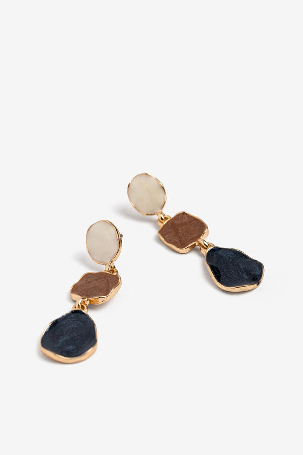 Vilanova Duge emajlirane minđu&scaron;e od trobojnog zlata Žuta