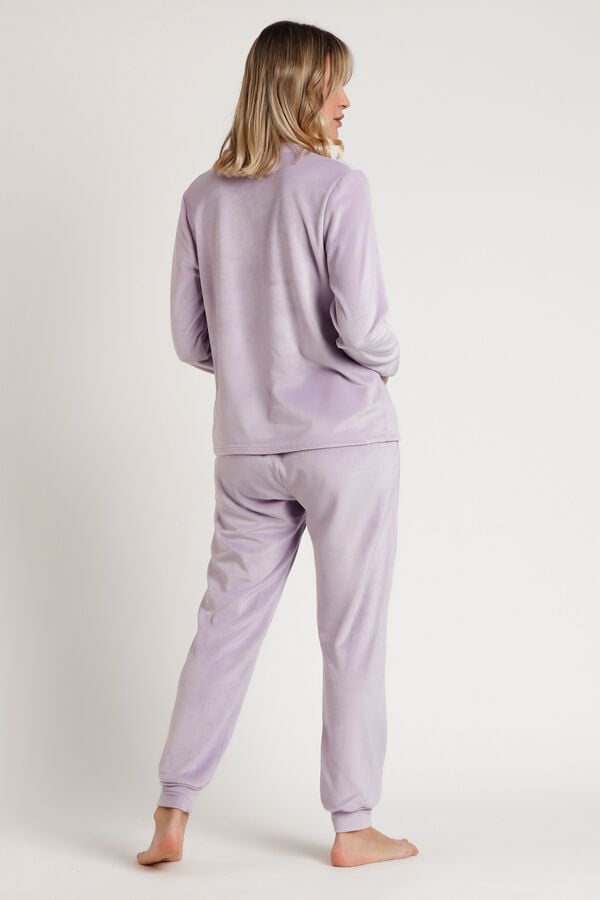 Admas Pijama Mujer Terciopelo Daisy Sweet morado/lila