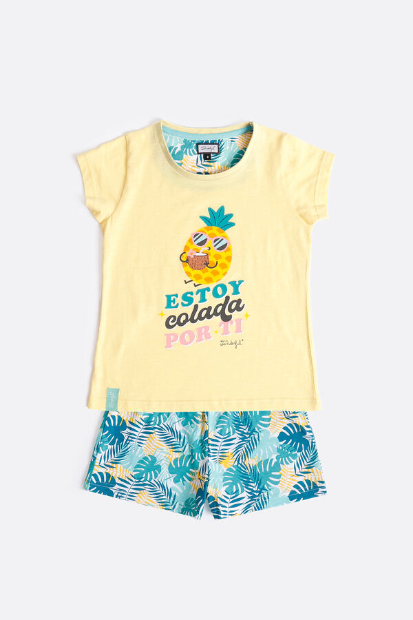 Admas MR WONDERFUL Pineapple short-sleeved pyjamas for girls printed