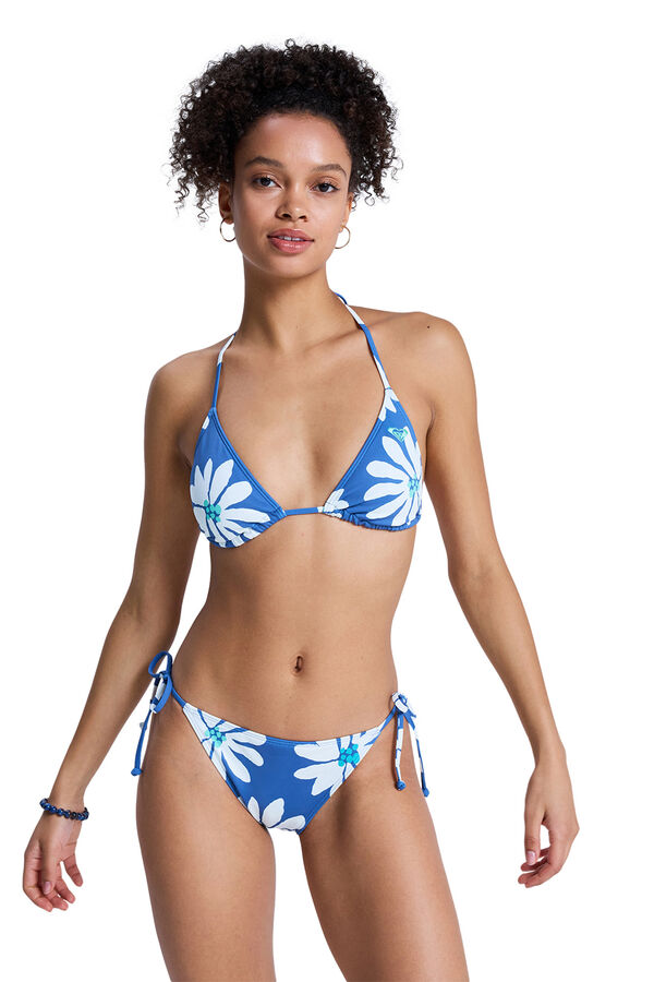 Roxy Conjunto bikini triangular flores azul