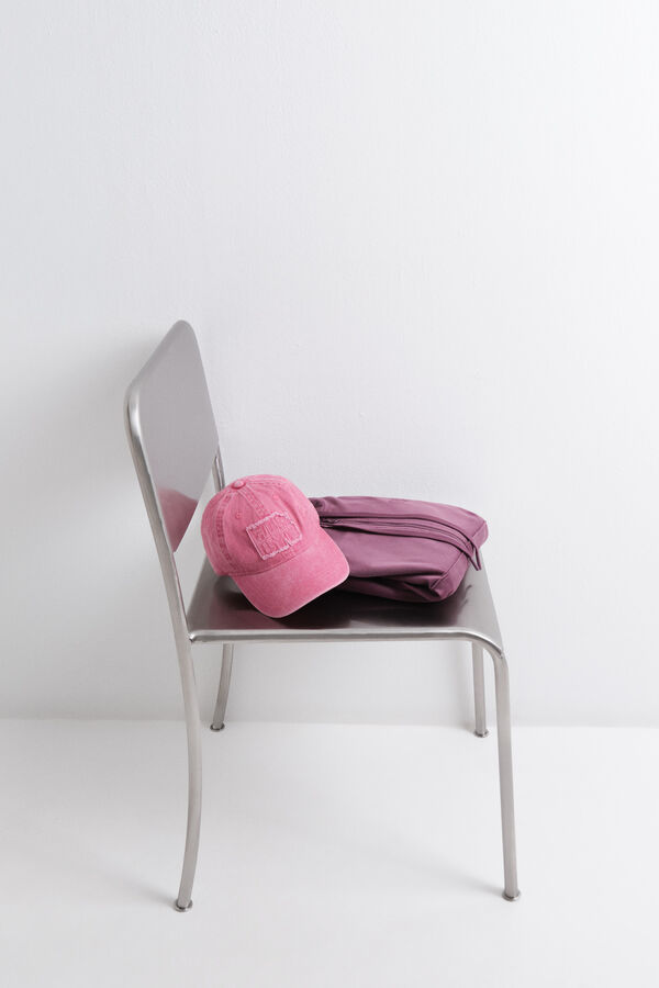 HI&BYE Roze pamučna kapa sa vez logo Roze