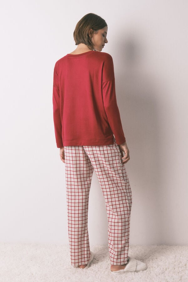 Women'secret Duge bele karirane print pantalone Print