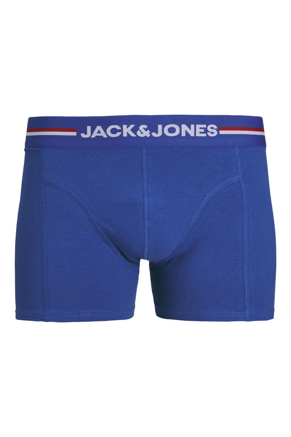Jack & Jones Pack 3 cuecas azuis de algod&atilde;o azul