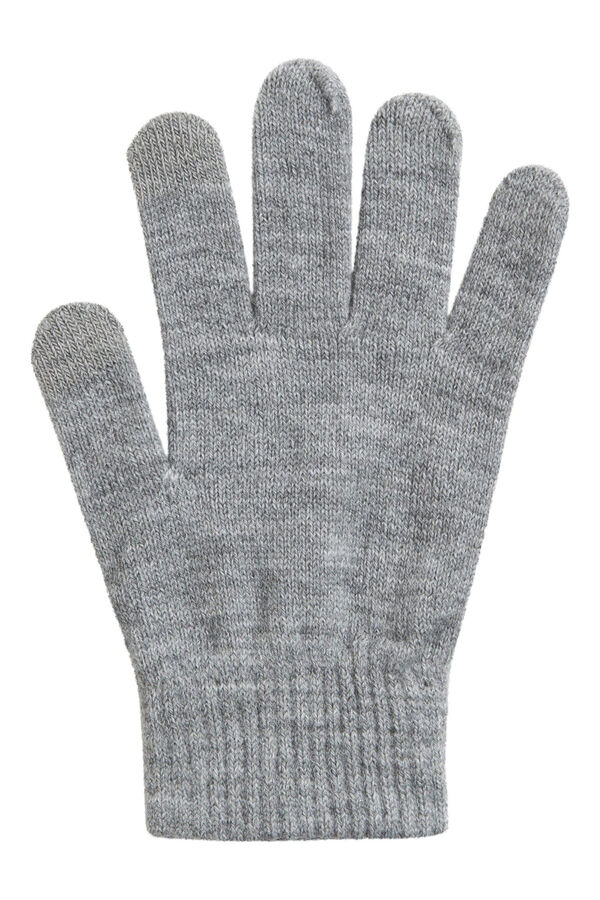 Pieces essentials smart jersey-knit gloves Siva