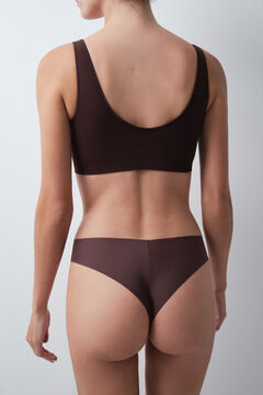 Women'secret Braga brasile&ntilde;a microfibra marr&oacute;n