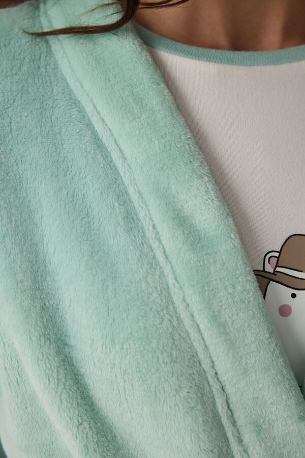 Penti Bata Fluffy de dormir t&eacute;rmica verde verde