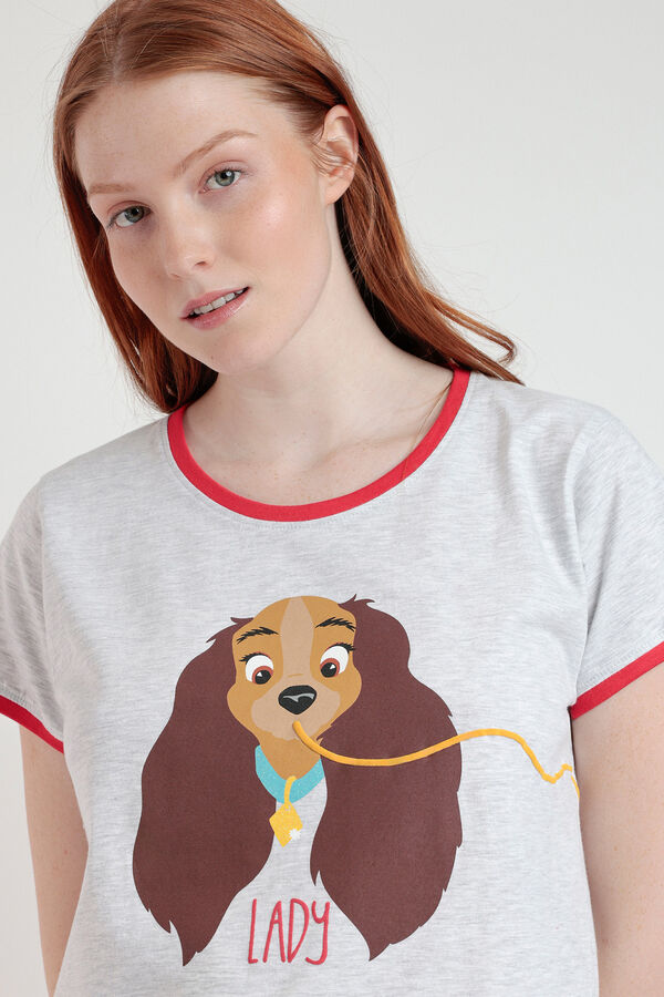 Admas Pijama curto feminino Ladynd the Tramp Disney vermelho