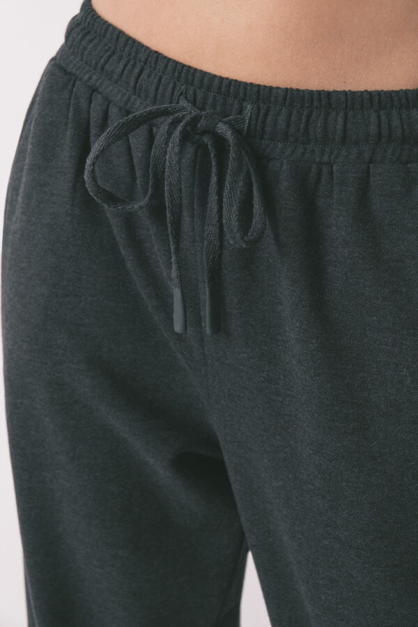 Women'secret Duge pantalone od finog sivog pli&scaron;a Siva