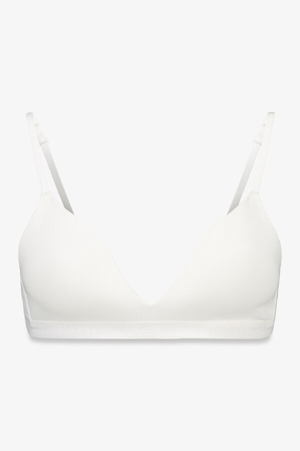 HI&BYE Bijeli fiksni podstava trokutasti grudnjak Bijela