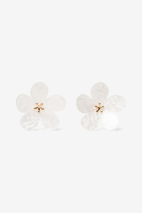 Vilanova Acrylic Flower Earrings Wei&szlig;